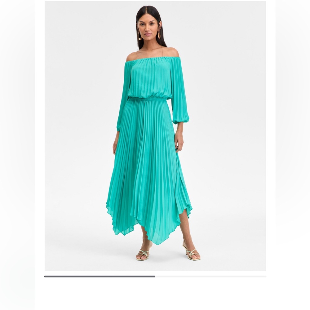 INC International Concepts Blue Asymmetrical Maxi Skirt
